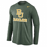 Baylor Bears Nike Logo Cotton Long Sleeve WEM T-Shirt - Green,baseball caps,new era cap wholesale,wholesale hats